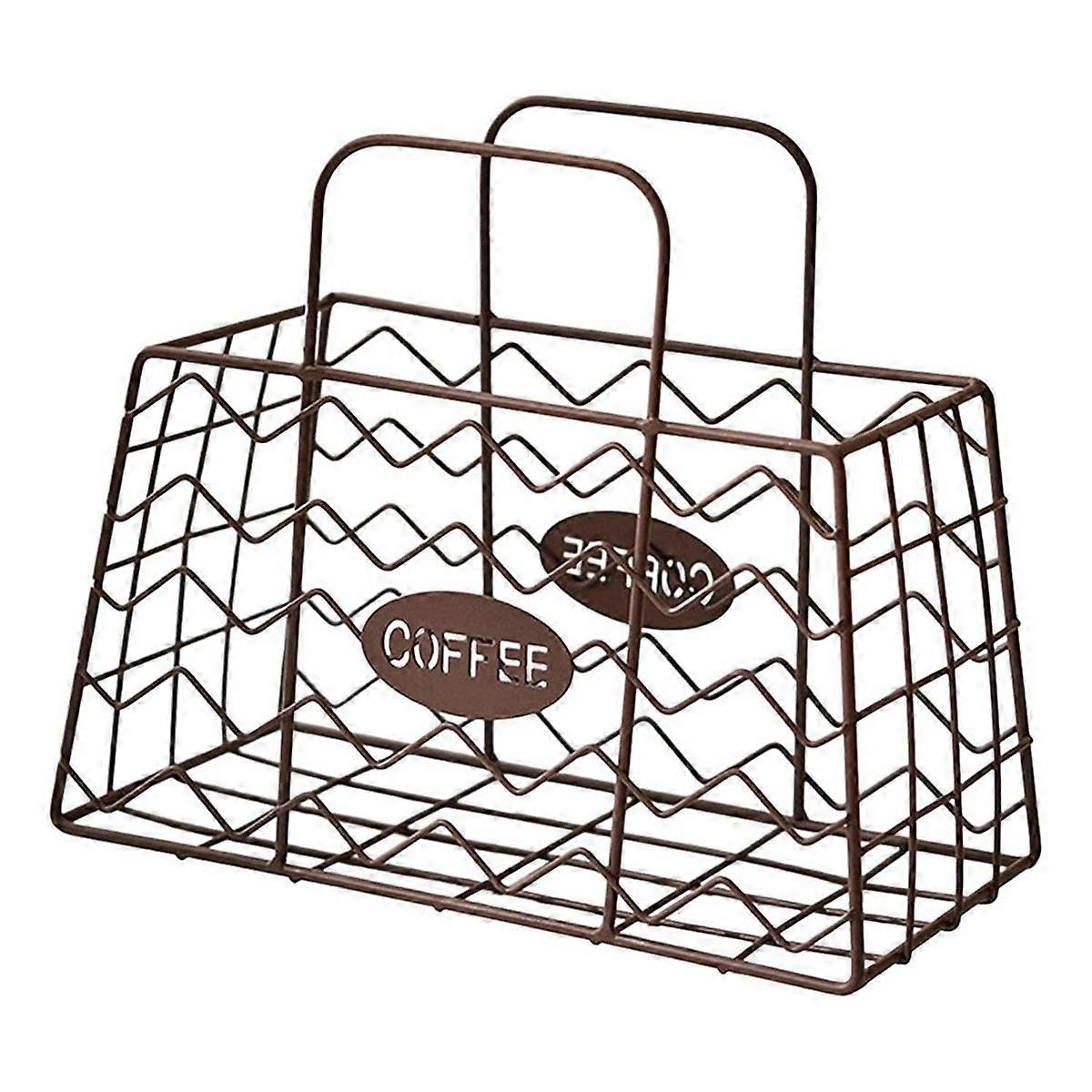 Coffee Pod Basket Coffee Bar Accessories Creamer Holder Espresso Capsule Holder for Hotel Counter C