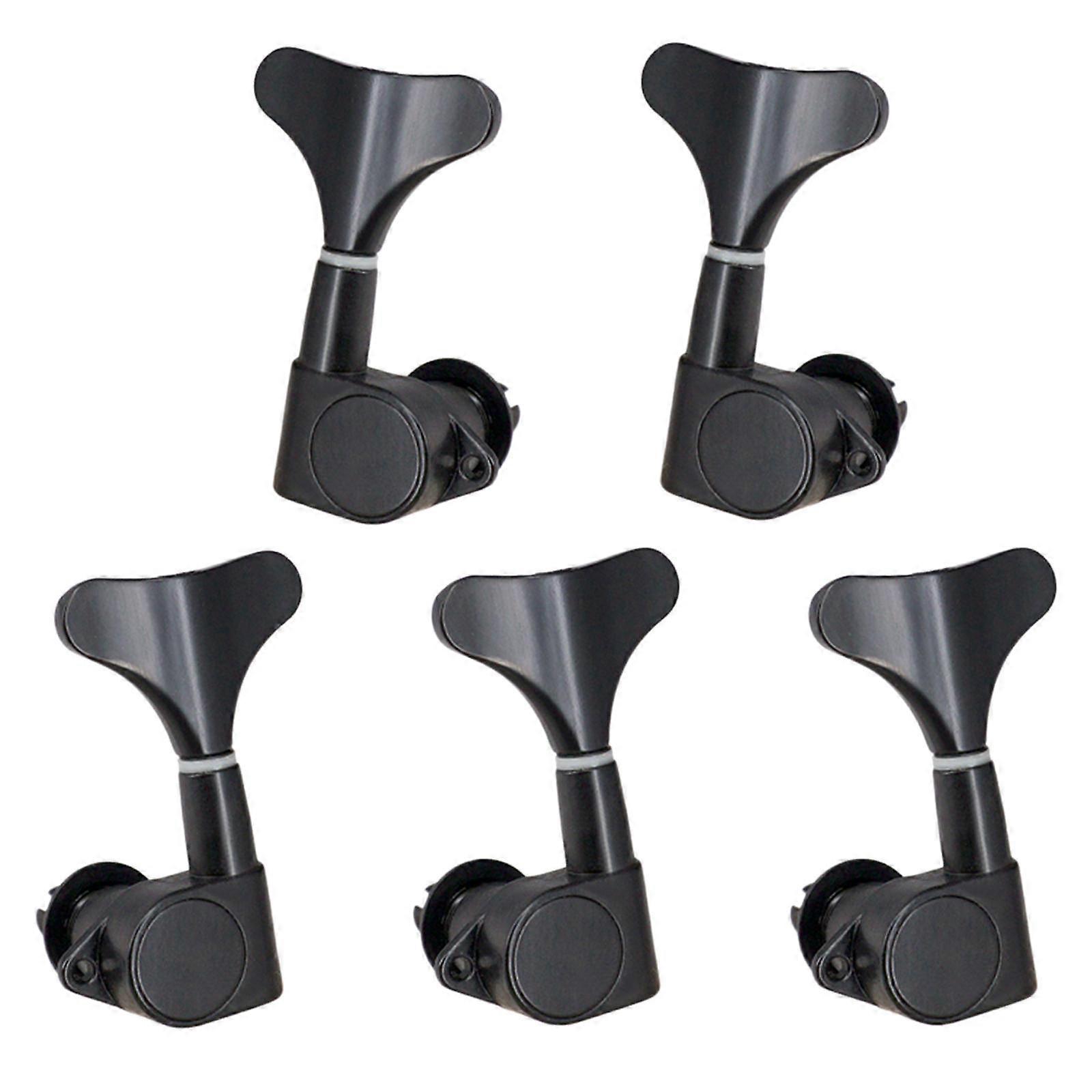 String Tuning Peg Tuner Sealed Machine Head Button for Bass Part Black 2L3R