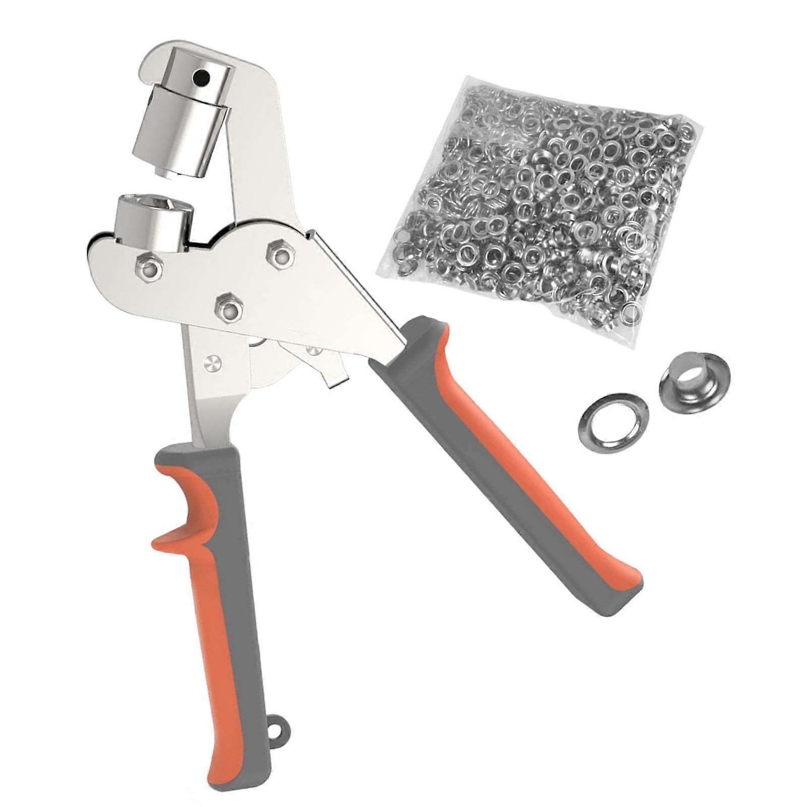 Grommets Hole Punch Plier Set Anti Slip Handle for Crafts Hobbyist Practical with 120 Eyelets