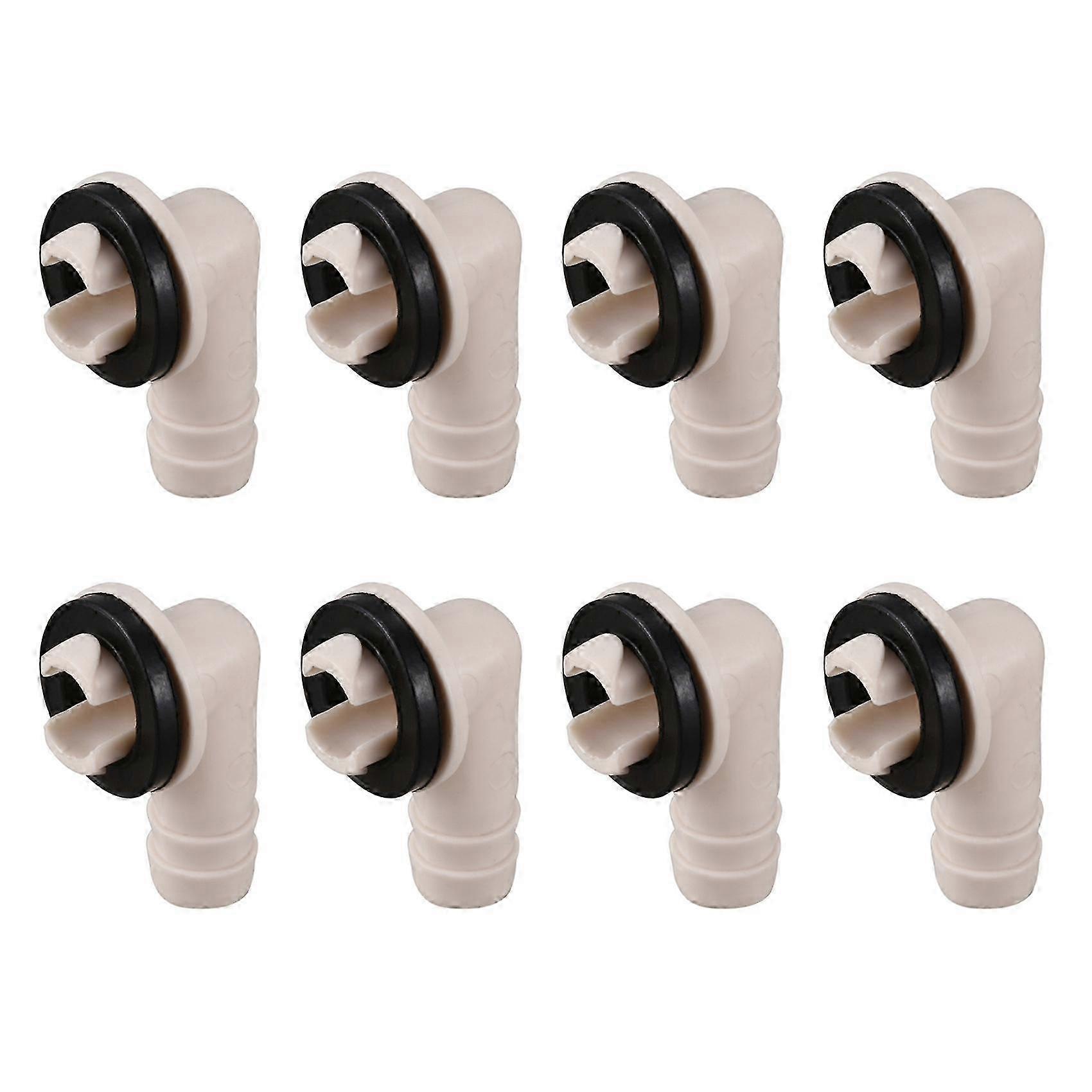 8X Air Conditioner Ac Drain Hose Connector Elbow with Rubber Ring for Mini-Split Units and Window A
