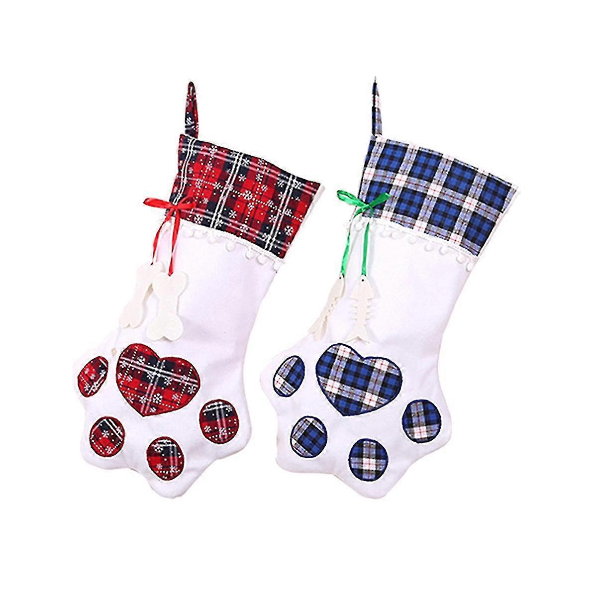 creative dog christmas socks christmas decorations gift bag(2pcs)