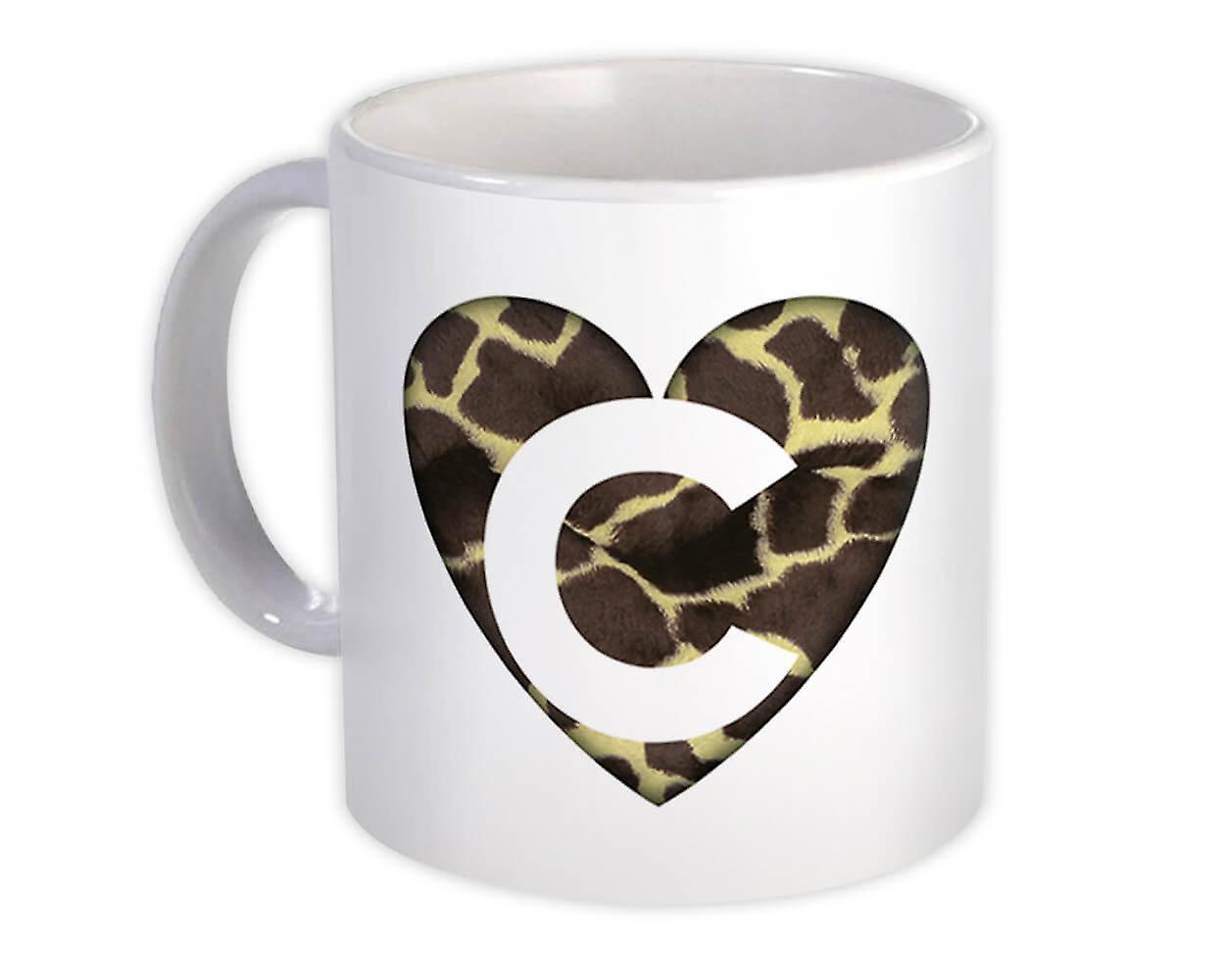 Geschenk Mok: Monogram Letter C Giraffe