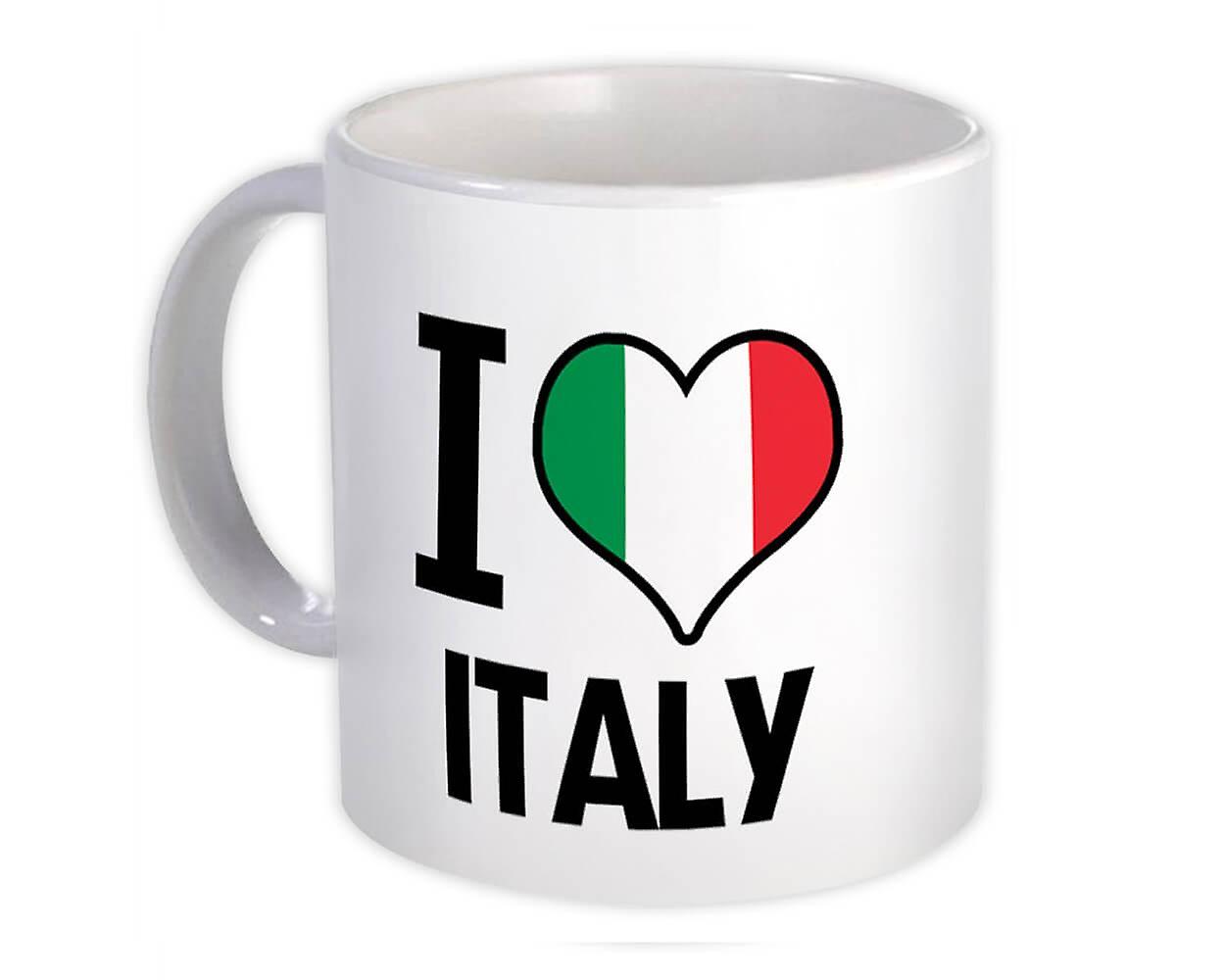 Presentmugg: Jag älskar Italien Flagga
