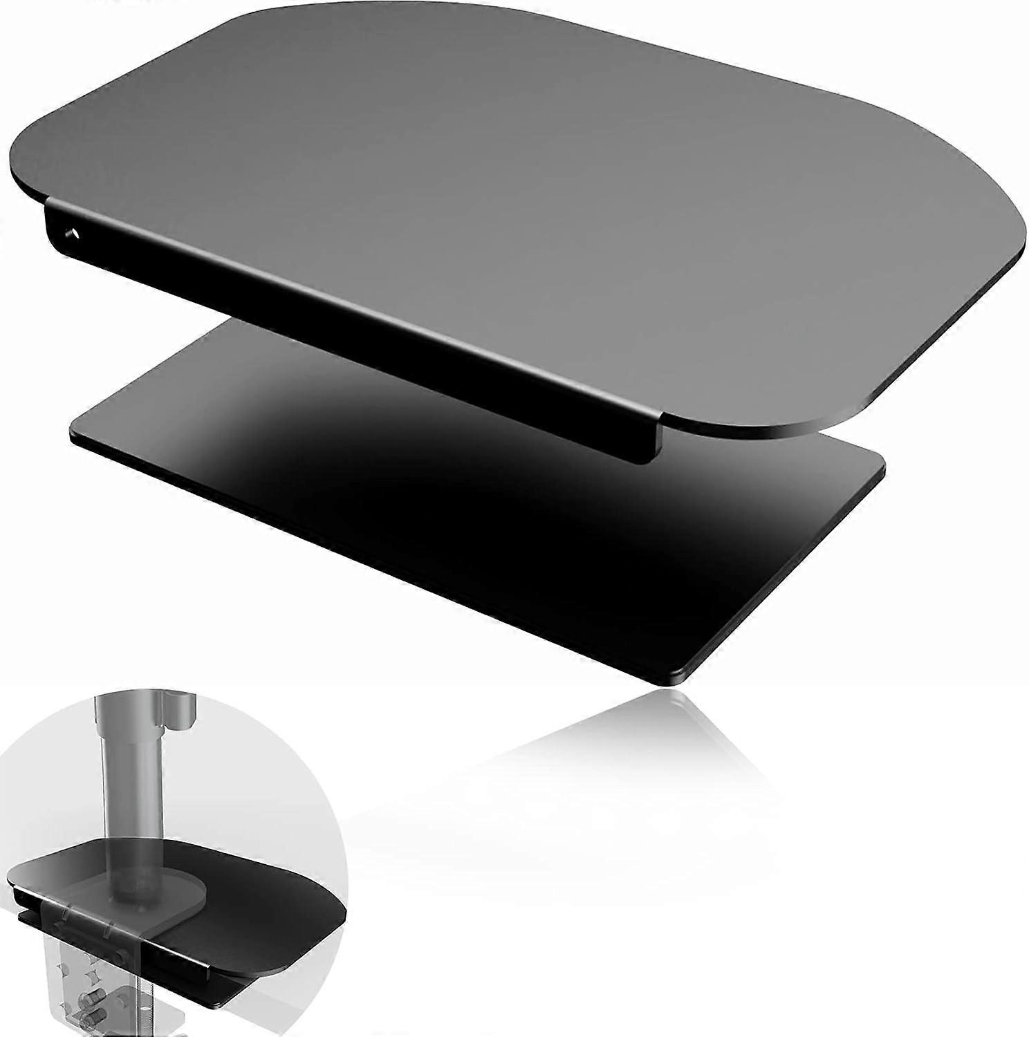 perfect Monitor Mounting Reinforcement Plate, Monitor Bracket for Glass Tables, Steel Bracket Plate for Thin, Glass and Other Fragile Tables, Fits Mos