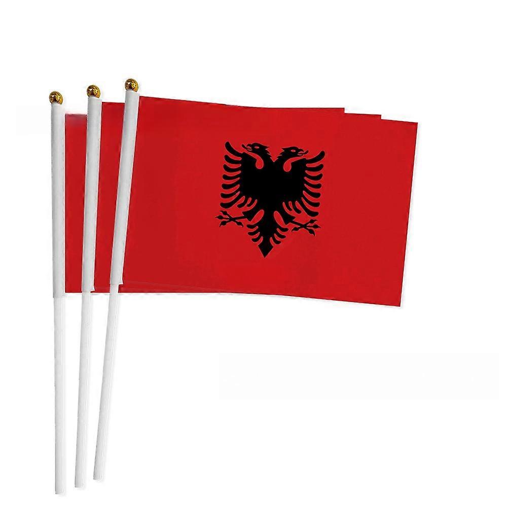 100pc Albania 2024 European Cup hand-waved flag national flag fan flag polyester flag pongee with rod 1421cm