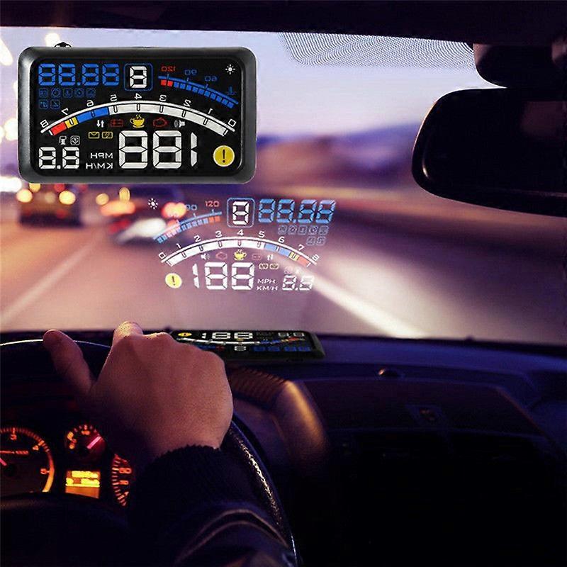 Digital HUD Speedometer Performance LCD Display HUD Display Car General OBD2 Driving Computer Car Speed Reflective Car Display