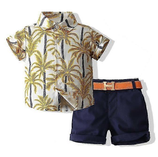 Boys Clothes Man Fl Suits New Soft +belt Pants Infant Toddler Sets