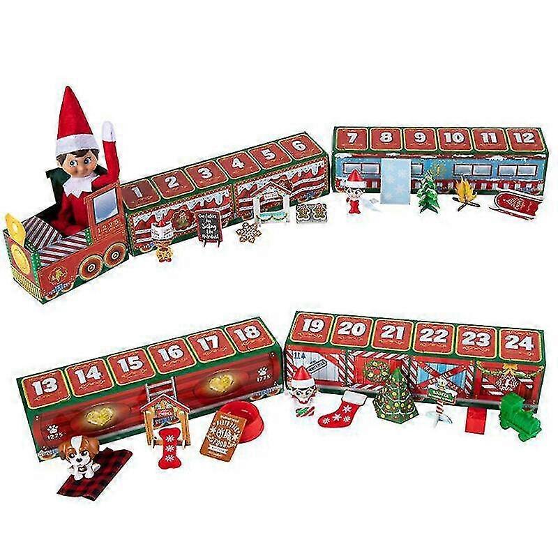 pole advent train countdown calendar blind north xmas christmas