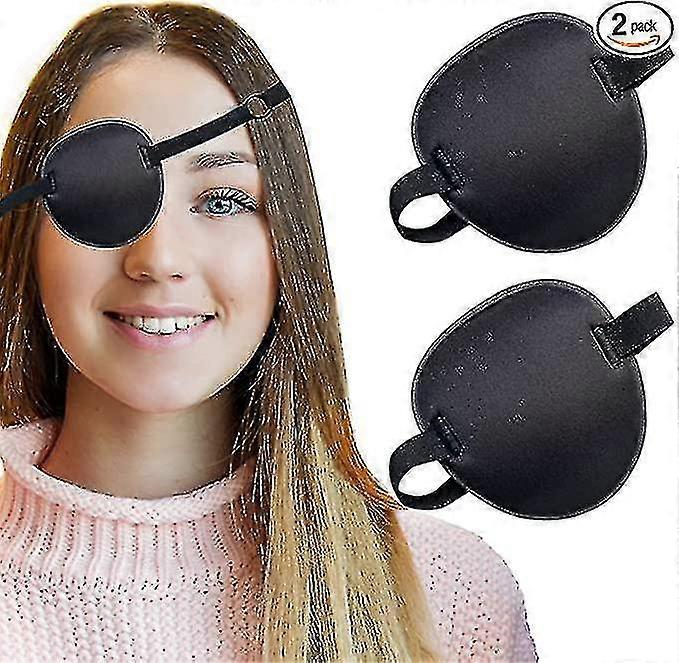 2 Pack Augenklappe Weich Einstellbare Amblyopie Faule Augenklappen für linke oder rechte Augen