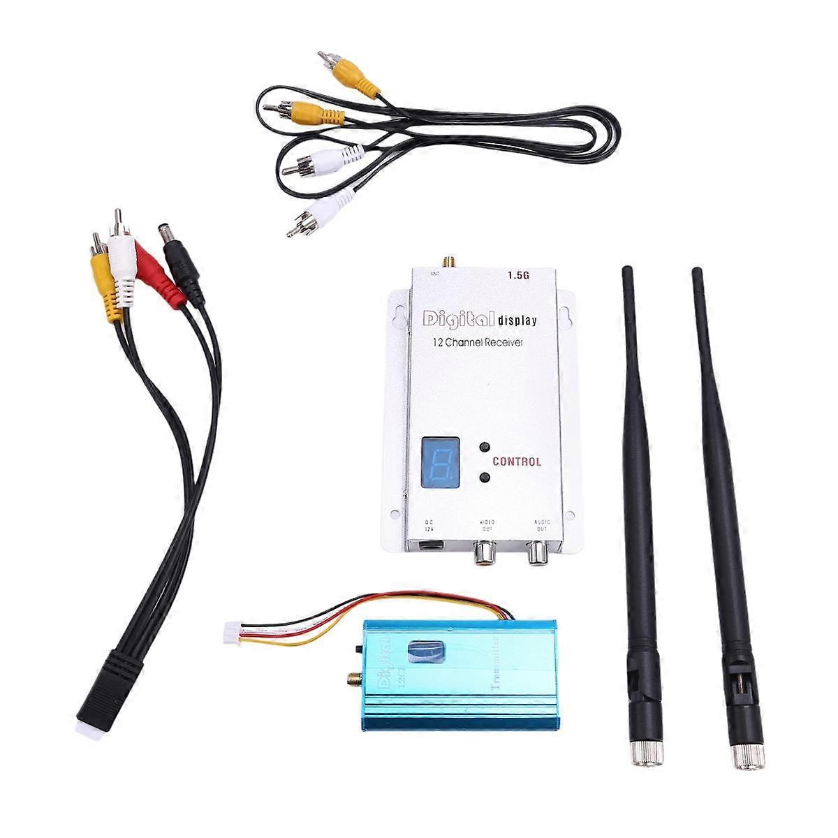 12CH 1.5G 1.5W VTX / VRX Audio Video Transmitter Receiver Module for RC FPV Long Range Airplane Mul