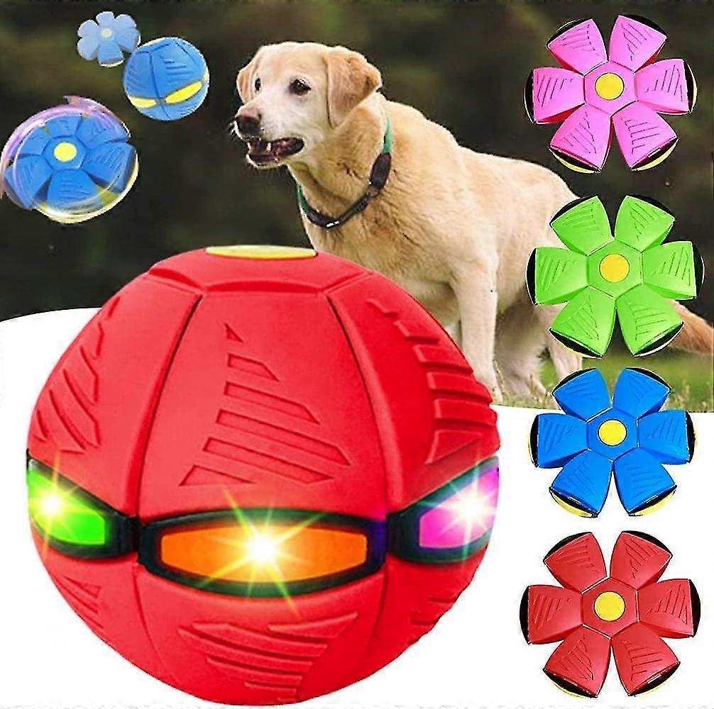 Pet Toy Flying Saucer Ball - Hållbar hundleksak för interaktiv lek