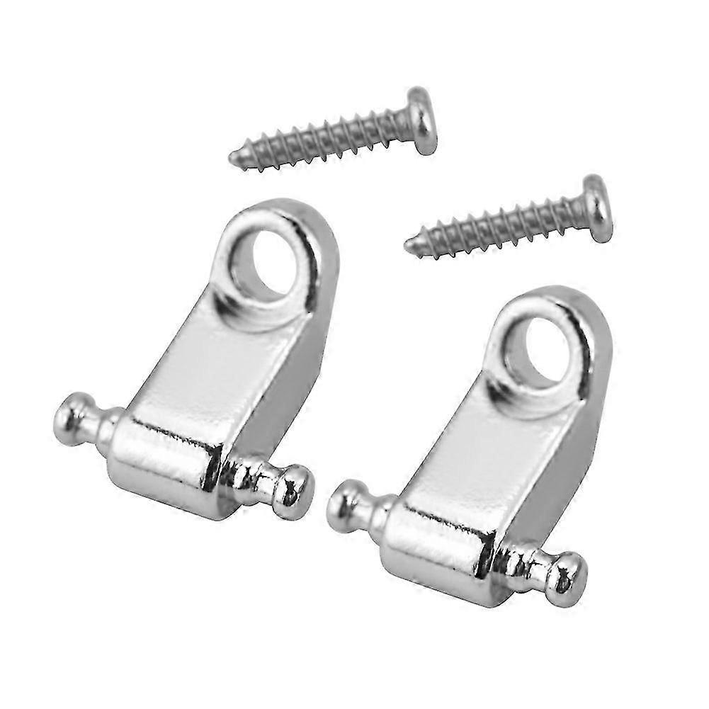 Exquisite 2PCS Roller String Tree Retainer with Screw Accessory for Electric Guitar Bass (Silver)