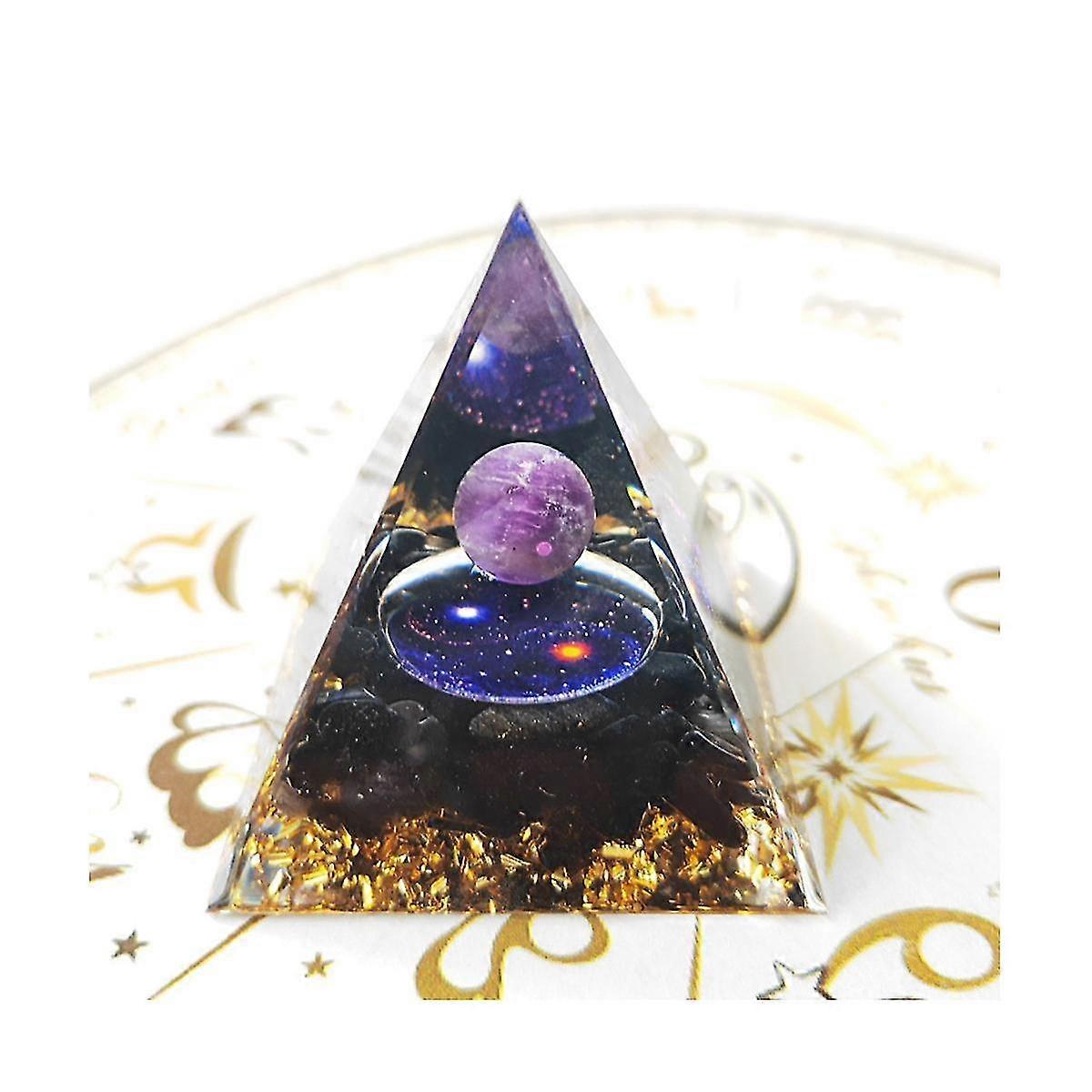 5cm Crystal Gravel Pyramid Crafts Hexagram Pyramid Home Desktop Decoration Handicrafts