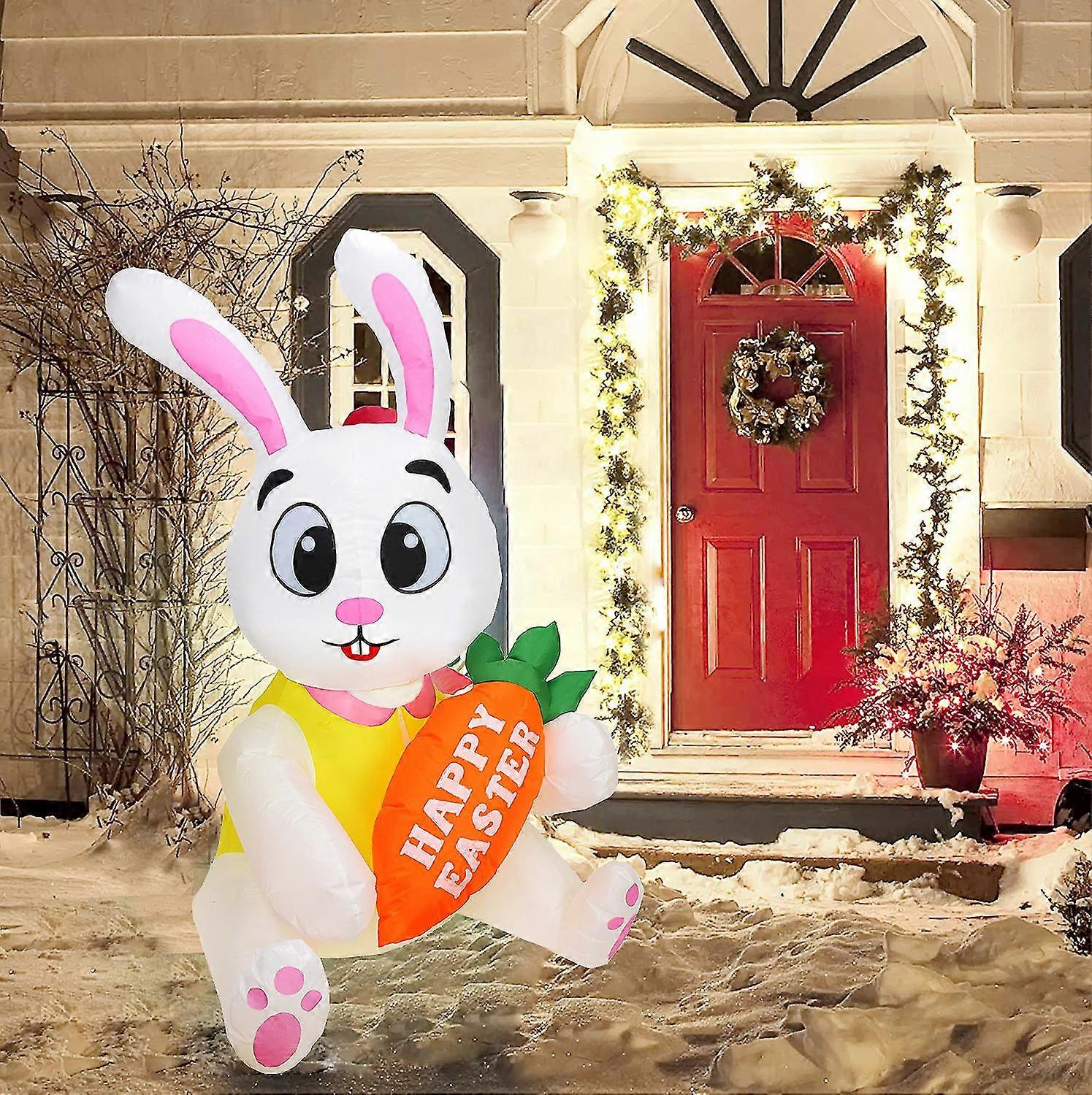 4.9Ft Happy Easter Bunny Inflatable Inflatable -