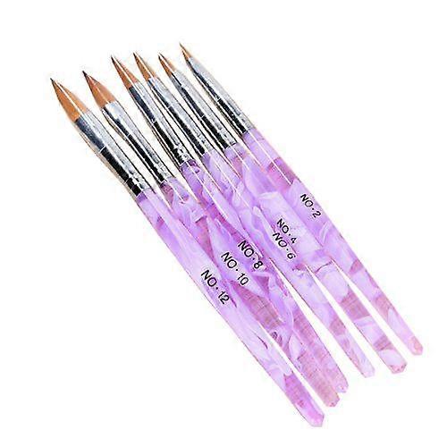 6 Different Size Acrylic Nail Art Brush(NO.2,4,6,8,10,12)