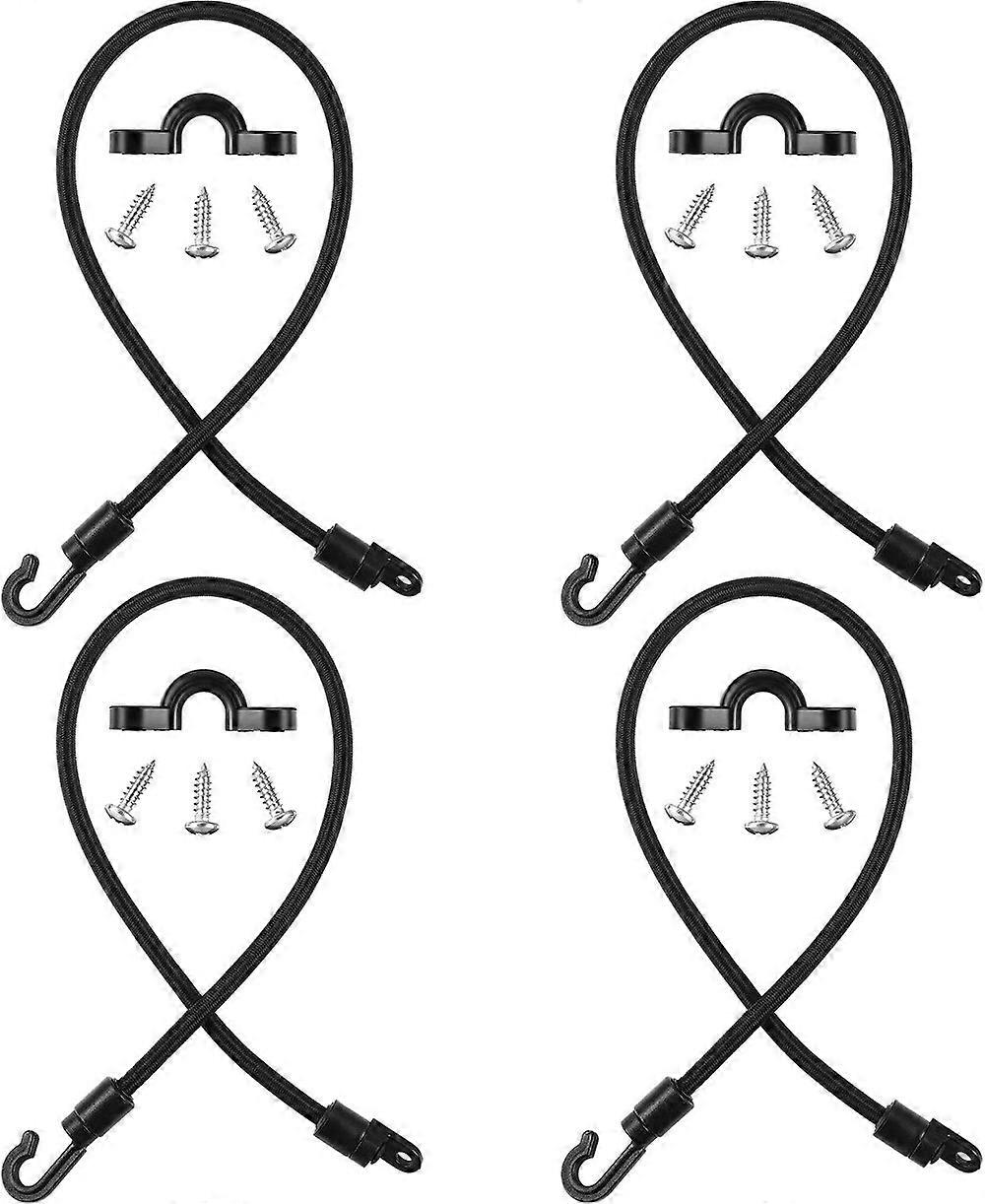 Dww-4pcs acessórios de caiaque 18 polegadas 6MM corda elástica com parafusos gancho de corda elástica fixo conjunto de fivela