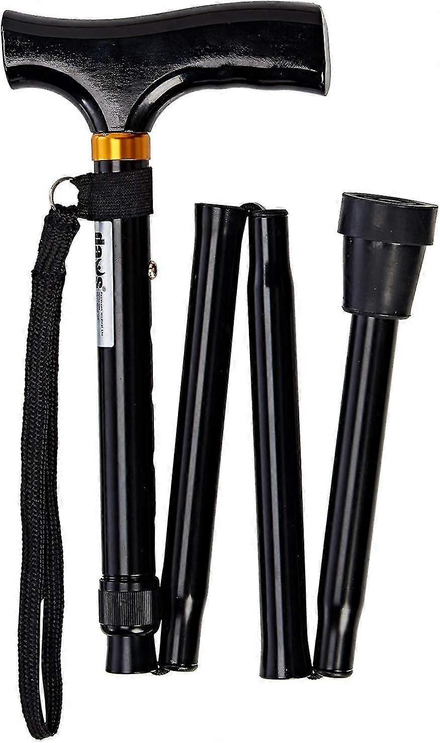 Adjustable Folding Walking Stick, Portable Cane With Ergonomic Handle, Non-slip Base, Lightweight, Height Adjustable, 74 Cm-83.5 Cm