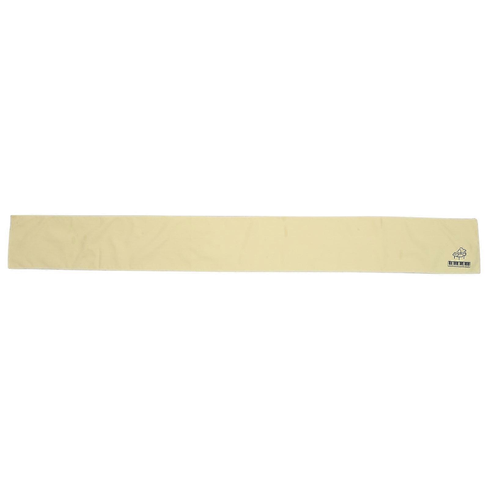 1pc Durable Piano Keyboard Cloth Anti-dust Cloth Keyboard Cover (Yellow)