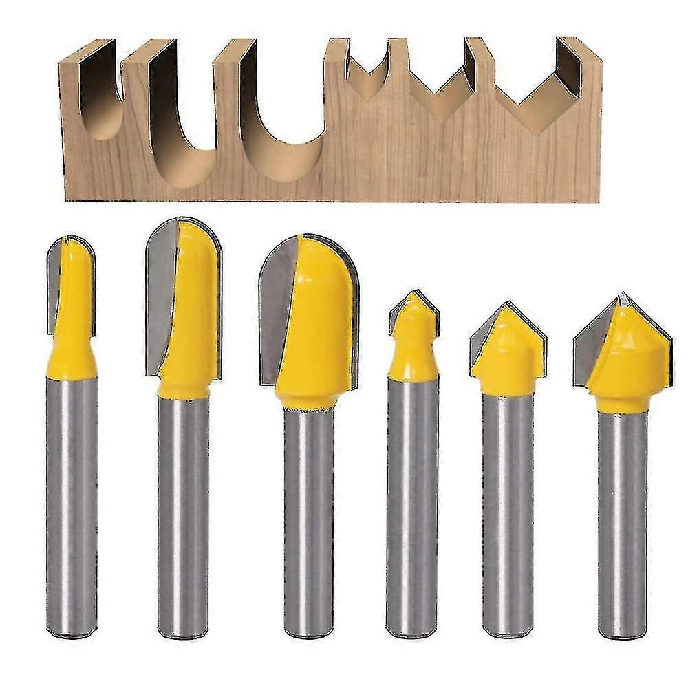 6pcs Grooving Set - 3pcs Round S And 3pcs 90 V Grooving S - With Cnc Eng - 90cutting Tool - For Qy