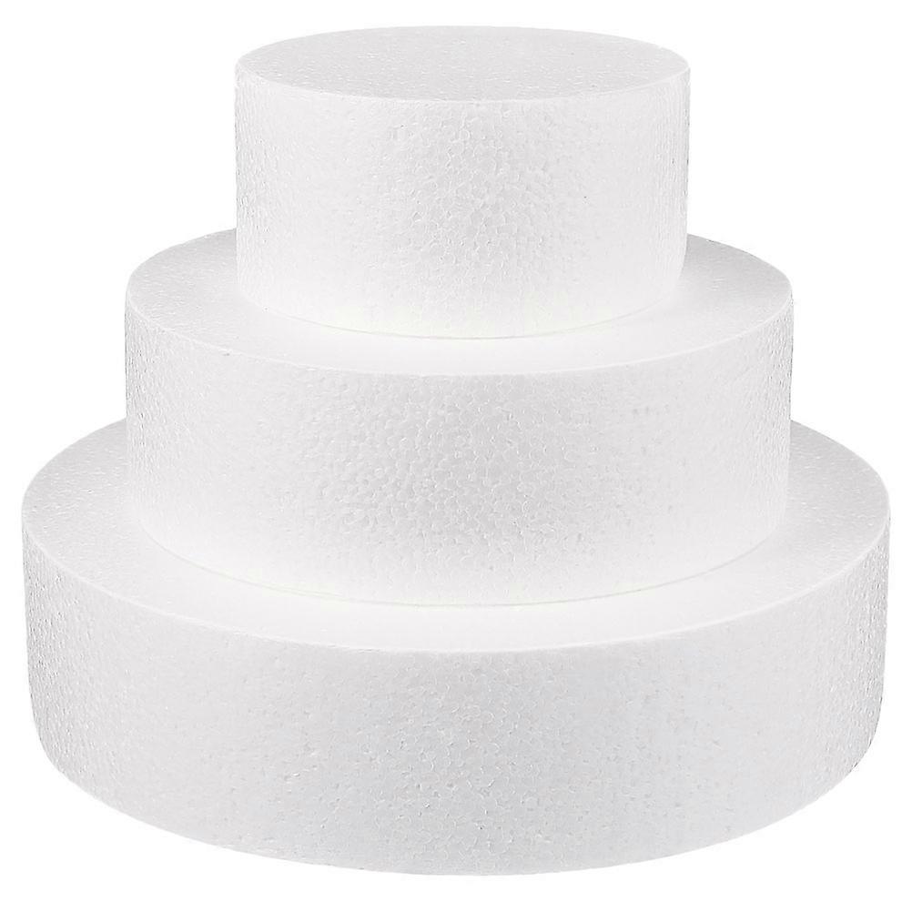 3pcs DIY Foams Cake Models Blank Cake Model Baking Cake Practicing Props