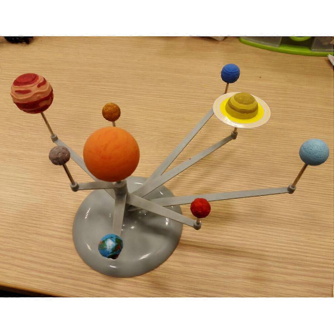 (Virtual Warehouse) DIY Solar System Model Kit with 9 Planets, Educational and Fun