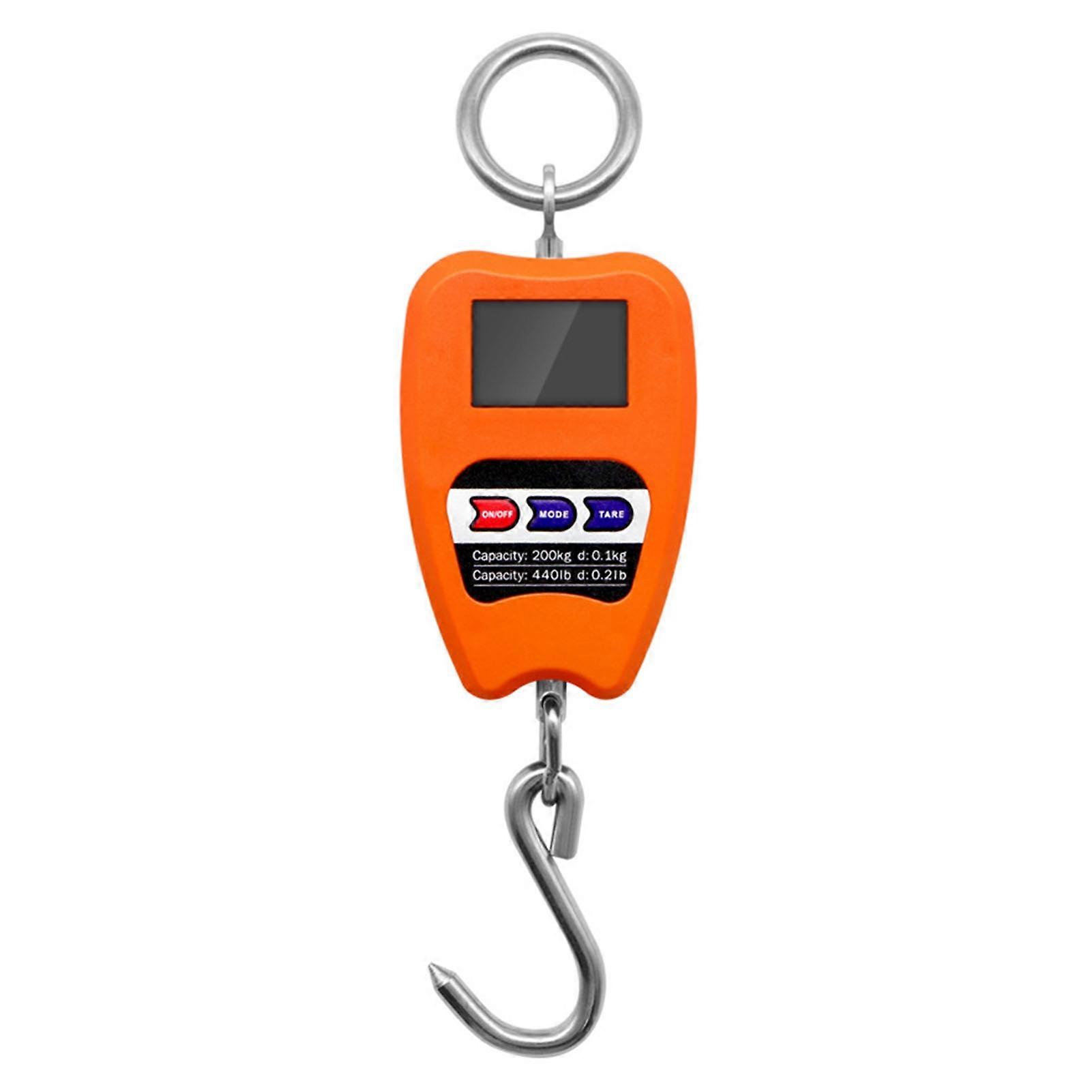 200kg/50g Portable Hook Scale High Security Easy to Read Straight Type Compact Electronic Hanging Scale for Industry