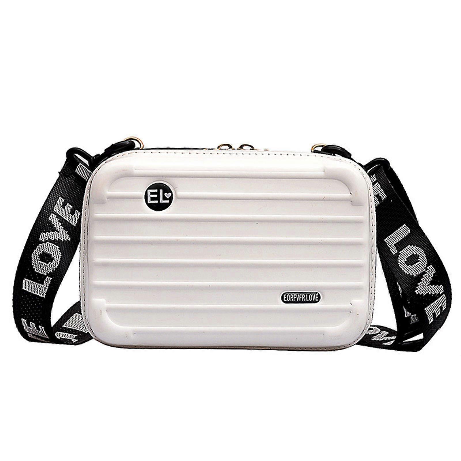 Hard Shell Kosmetisk Väska Kvinnor Mini Resväska Form Crossbody Väska Axelväska, Promotion