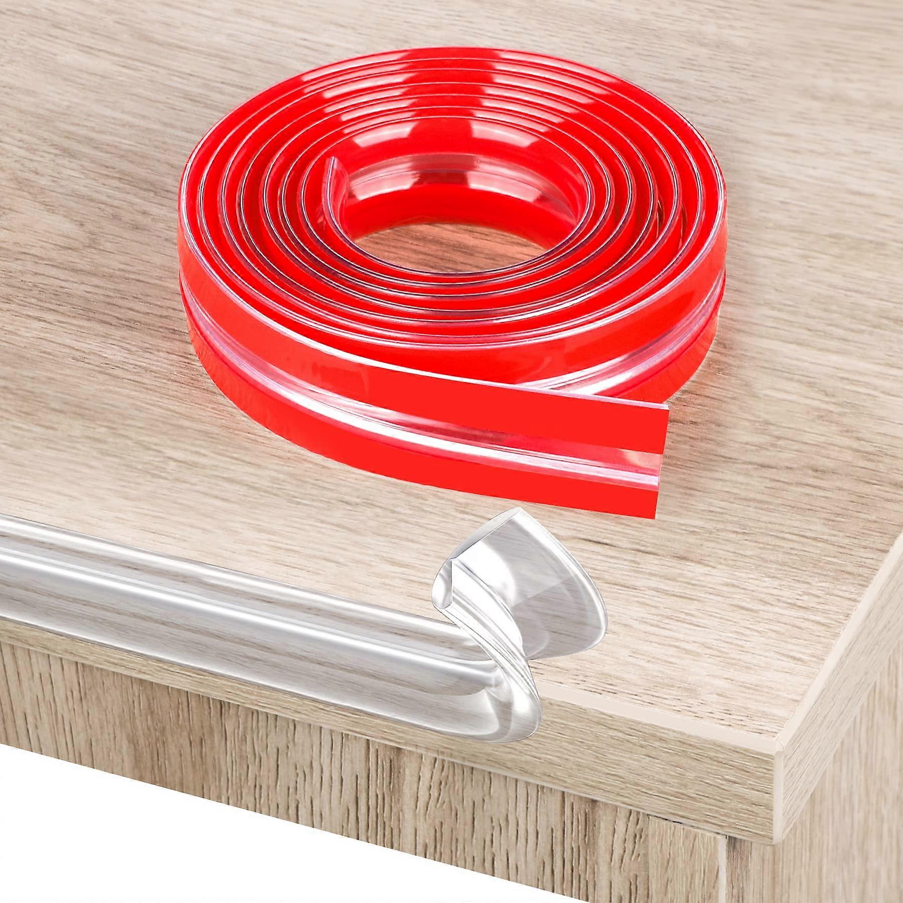 Protecteur de table et de meubles pour bébé transparent de 2 m, bande de protection de meuble anti-collision, coin pré-adhésif en silicone et PVC et bord d’armoire Prot
