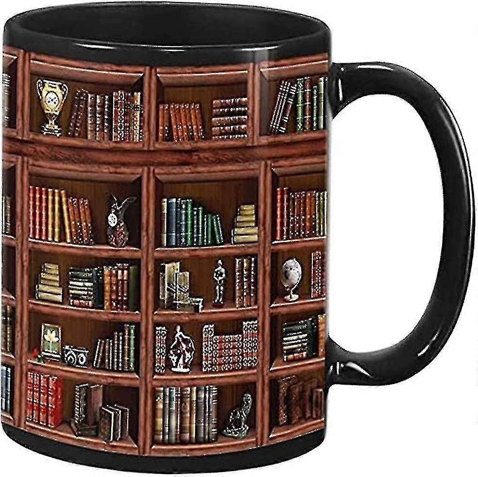 Cハンドルコーヒーマグ読書文学動機付けノベルティライブラリ本棚マグカップ本の虫マグカップ本愛好家マグカップ家族の友人リーダー本の虫