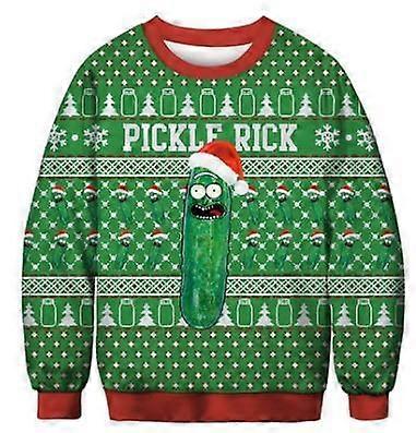 Cartoon Rick, Morty Navidad impresión 3D parejas sudadera sudadera con capucha moda jersey tops