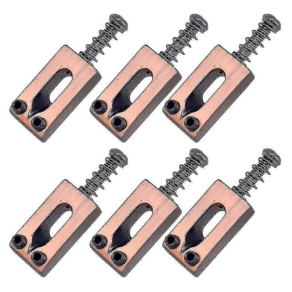 6pcs Tremolo Fixed Bridge Saddles With Spring Saddle Stringed
