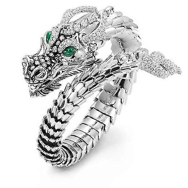 Domineering Dragon Hidden Silver Ring Punk Personalized Jewelry