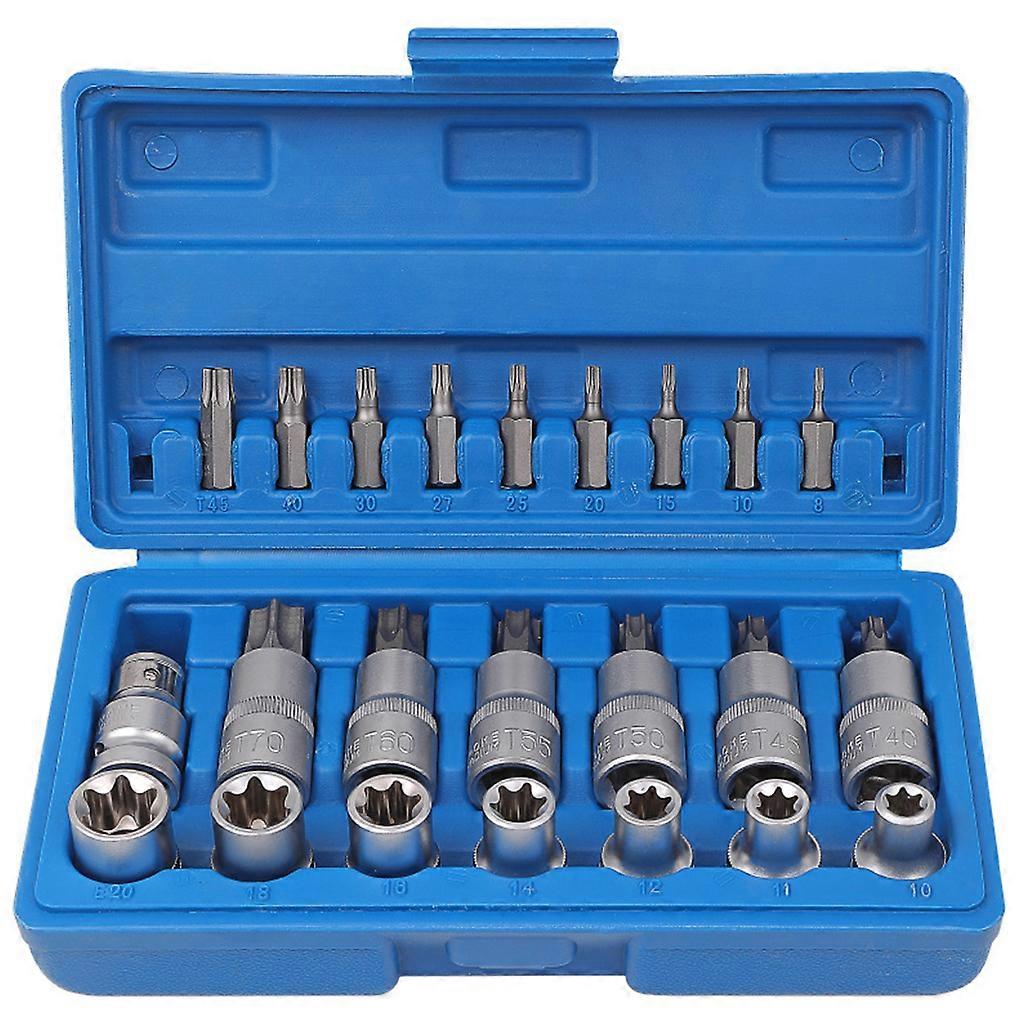 1/2 Bit Socket Set E Torx Socket Adapter Set for Home Use Car Repair Shop