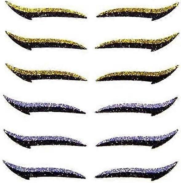 6 Pairs Reusable Eyeliner Stickers for Women, Waterproof Lazy Reusable Reusable Eyeliner Stickers Cat Eye Makeup Double Eyelid Sticker, for Daily Part