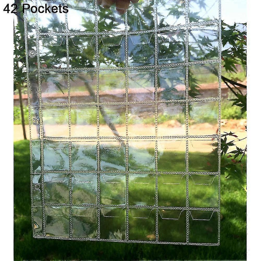 Naievear 20/30/42 Pockets Clear Ring Coin Holder Album Badge Per Page Money Collection