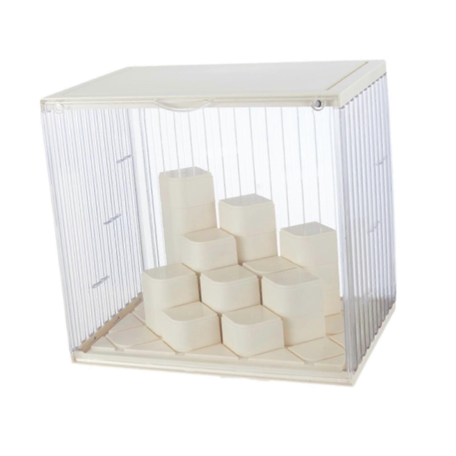 Showcase Stackable Dustproof Figures Display Stand Storage Case Display Case beige