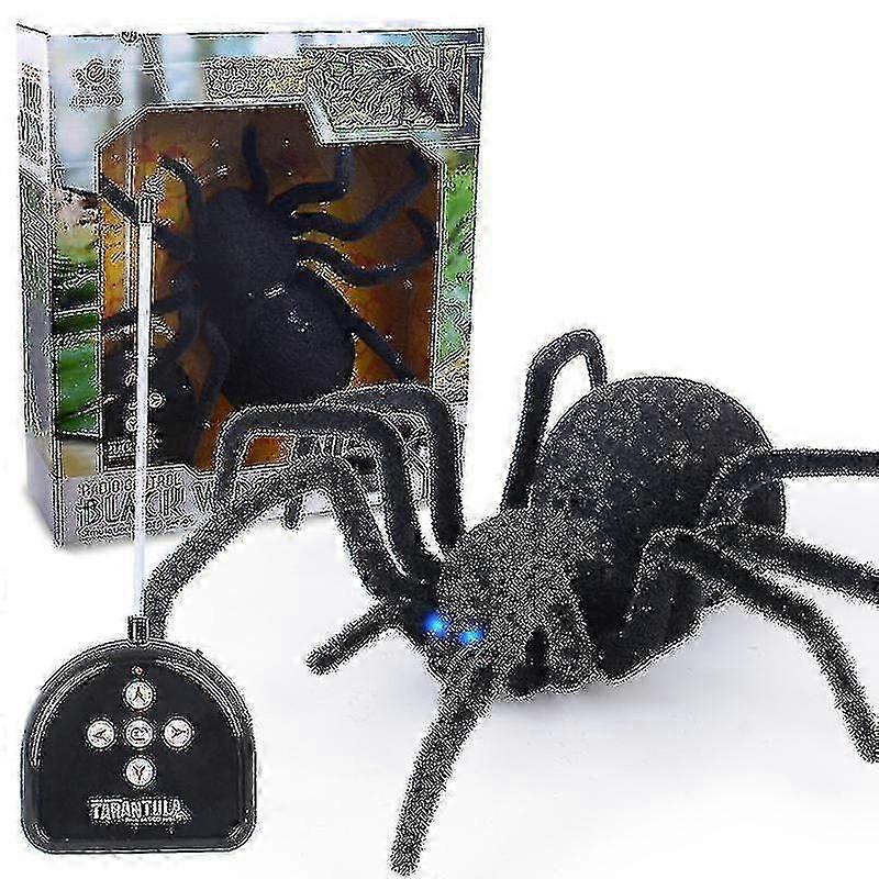 Wireless Remote Control Spider, Multi-function High Simulation Remote Control Two-way Four-way Spider Infrared Remote Control Tarantula Black Widow To
