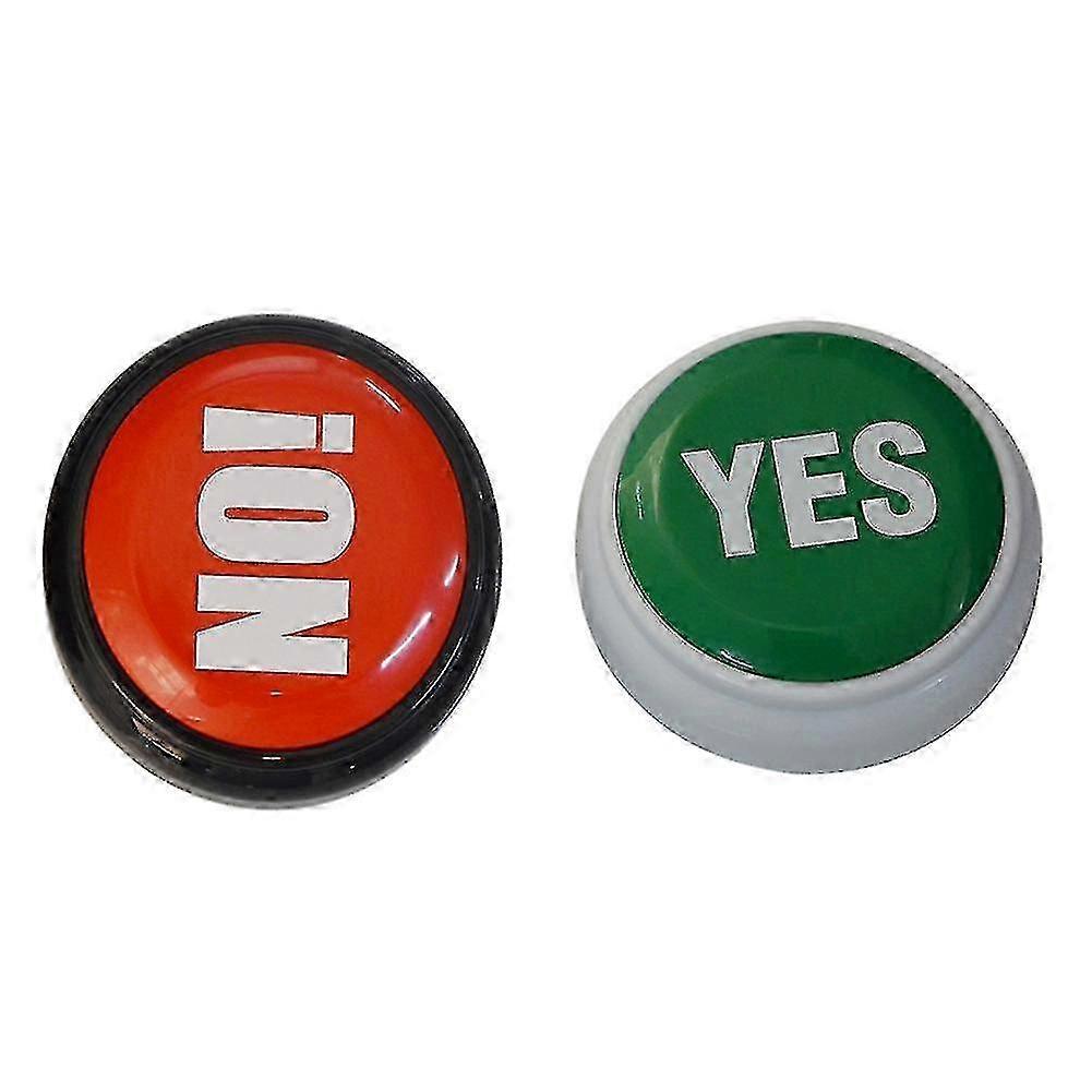 2pcs Electronique Talking Oui Non Sound Button Toy Green Red Event Party Supplies Kaesi