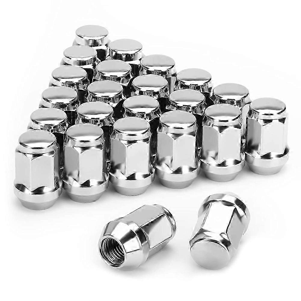 24PCS 12X1.5 Lug Nut Closed End Bulge Acorn Cone Lugnuts, för 2007-2022 Cruiser, 2001-2007 Sequoia S 
