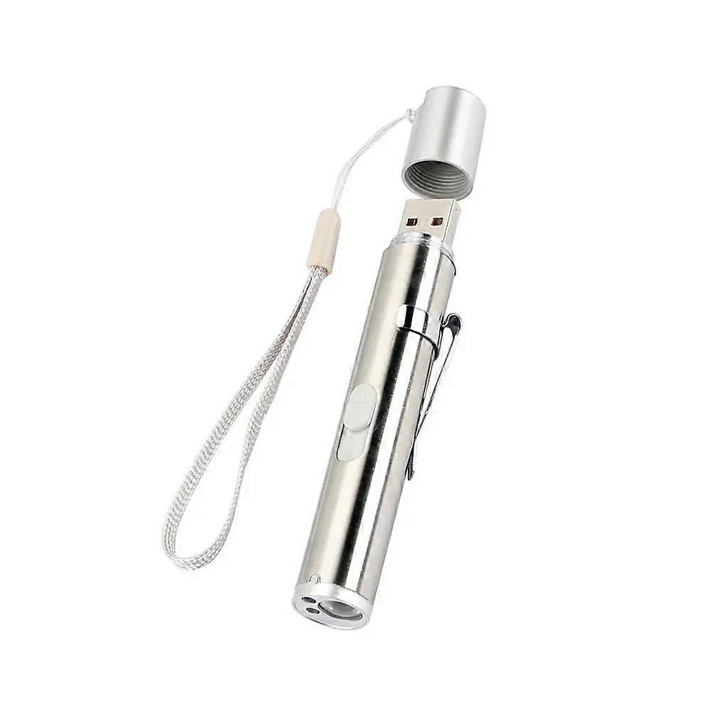 Nneoba Mini Flashlight Pointer Usb Rechargeable 3-in-1
