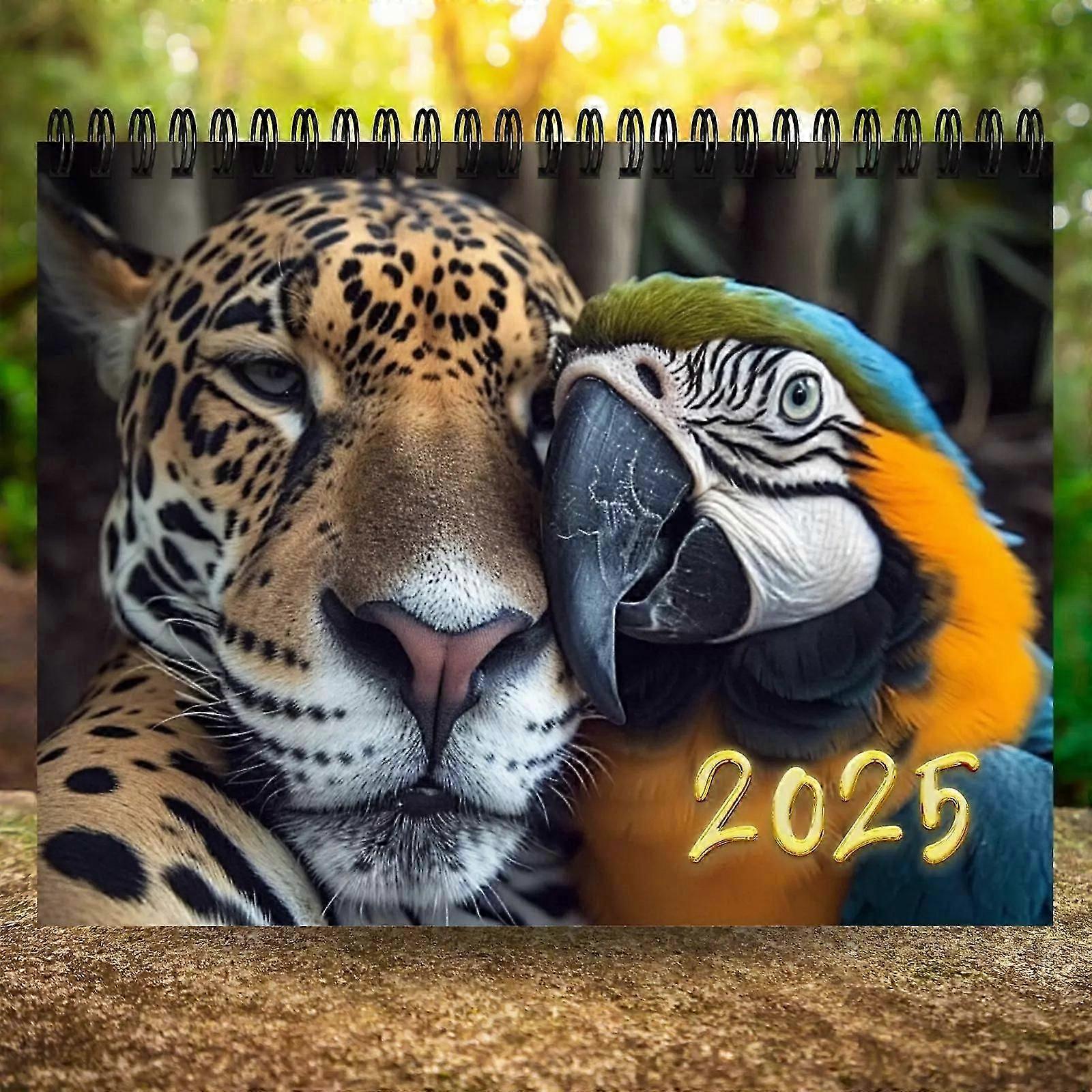 2025 تقويم الحائط ، تقويم معلق للحيوانات الممتعة العصرية ، تقويم تحت عنوان المضحكة عالية الوضوح لمدة 12 شهرا (أصدقاء) هدية عيد الميلاد- CDD