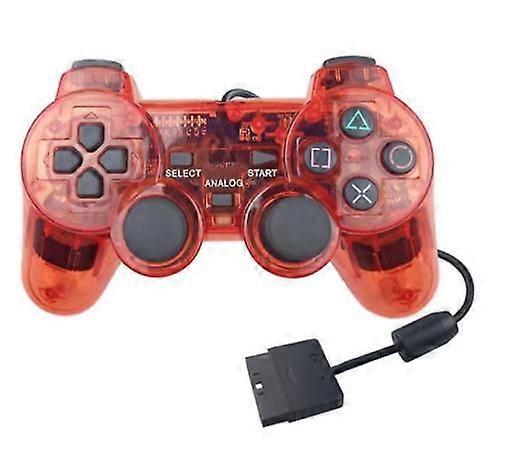 Double vibration transparent color handle PS2 wired color handle