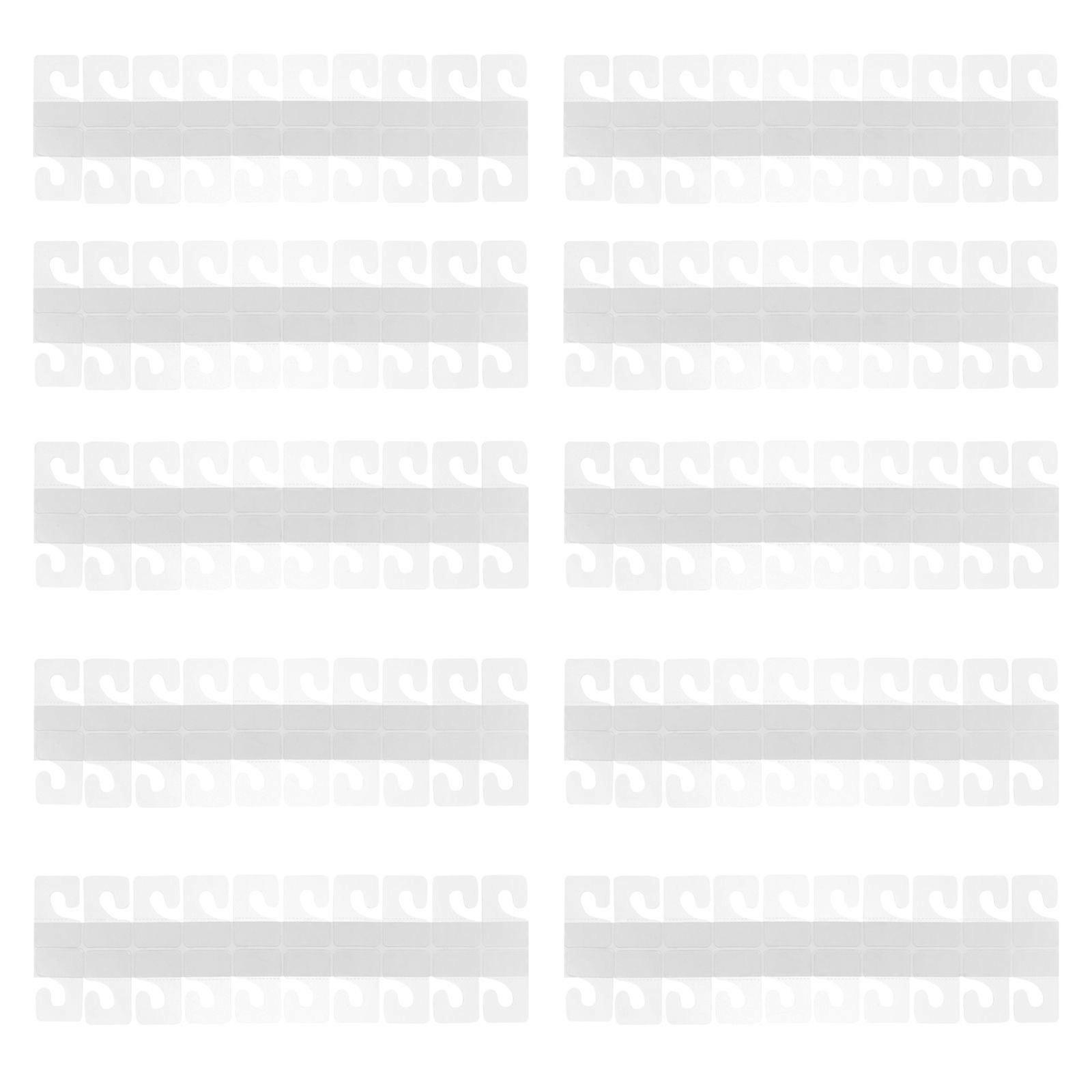 300pcs Retail Display Tabs Pvc Display Hanging Tabs Clear Self Adhesive Hanging Tabs