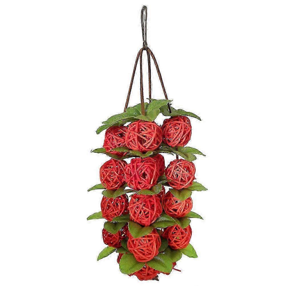 1 String of Parrot Toy Bird Nibbling Plaything Rattan Ball Toys Pet Supplies