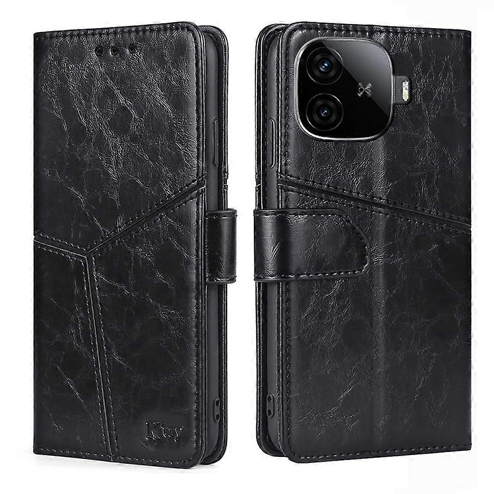 Geometric Stitching Leather Phone Case