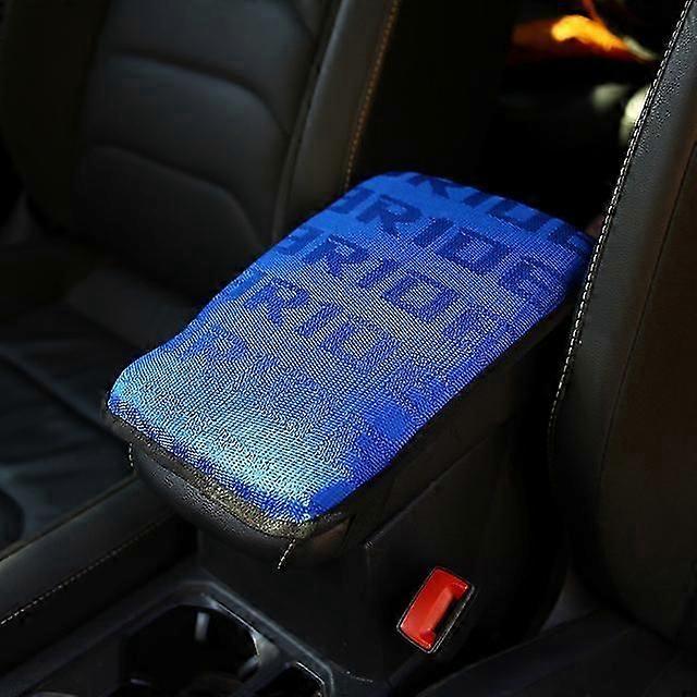 Jdm Brd Rec Fabric Car Armrest Pad Cover Center Console Box Cushion Mat Fit For Universal Auto Tuning Racing