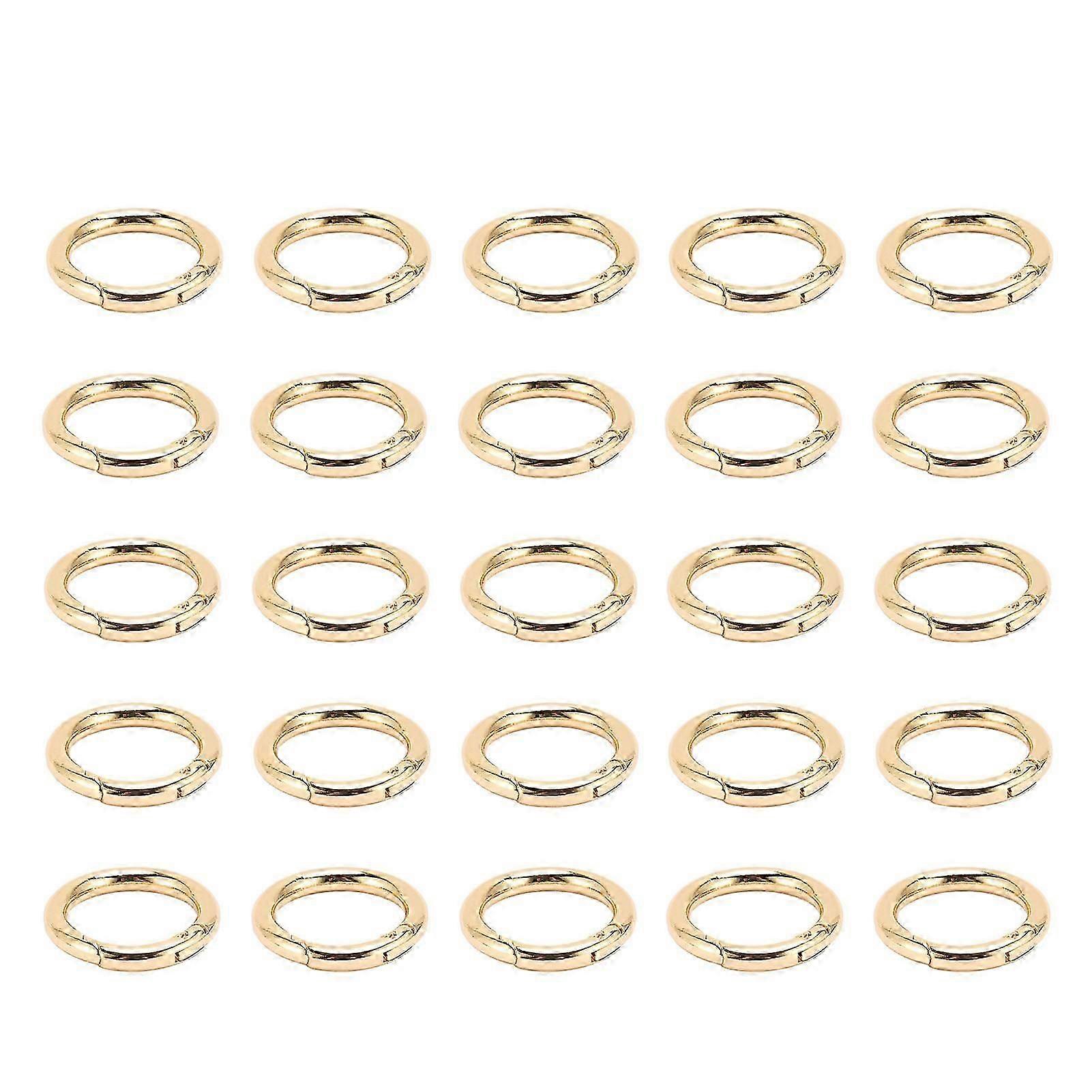 20pcs Spring Ring Clasps Fashion Elegant Innovative DIY Copper Spring Clasps for Necklaces Bracelets Ankle Chain Earrings Gold