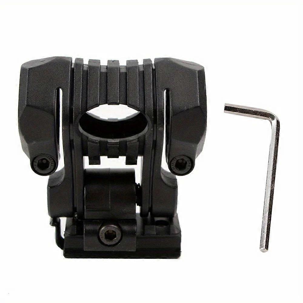 BOOIU Helmet Flashlight Mount 25mm Multi-Angle Plastic Light Mount with Wrench Side Rail Mount Quick Attachment for Helmet