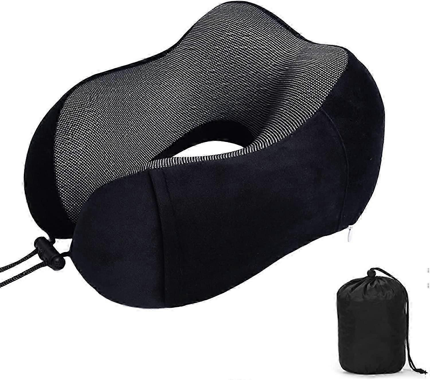 Travel Pillow, Memory Foam Neck Pillow for Travelling Or Flight, Ergonomically Designed Neck Support Pillow