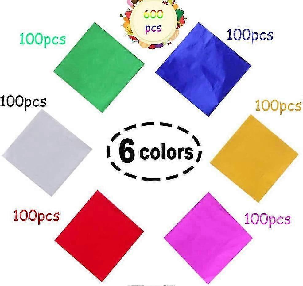 Feuille Emballage 12x12 Cm PATIKIL Emballages Aluminium Pour Bonbons 5x5 Pouces Or - 200 Pièces Papier Brillant Pour Chocolats Et DIY